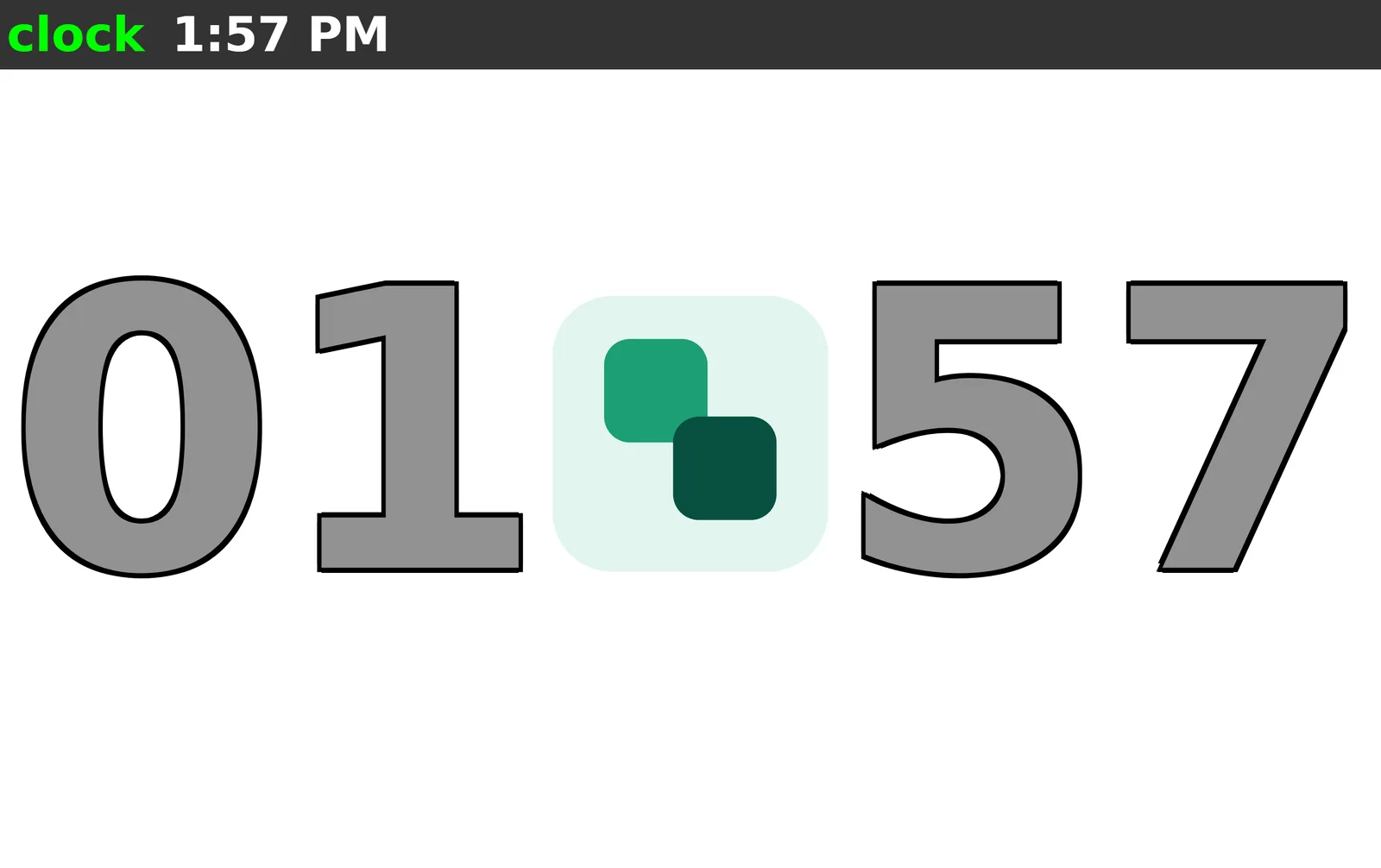 BoxOps gym timer on a TV showing large countdown digits